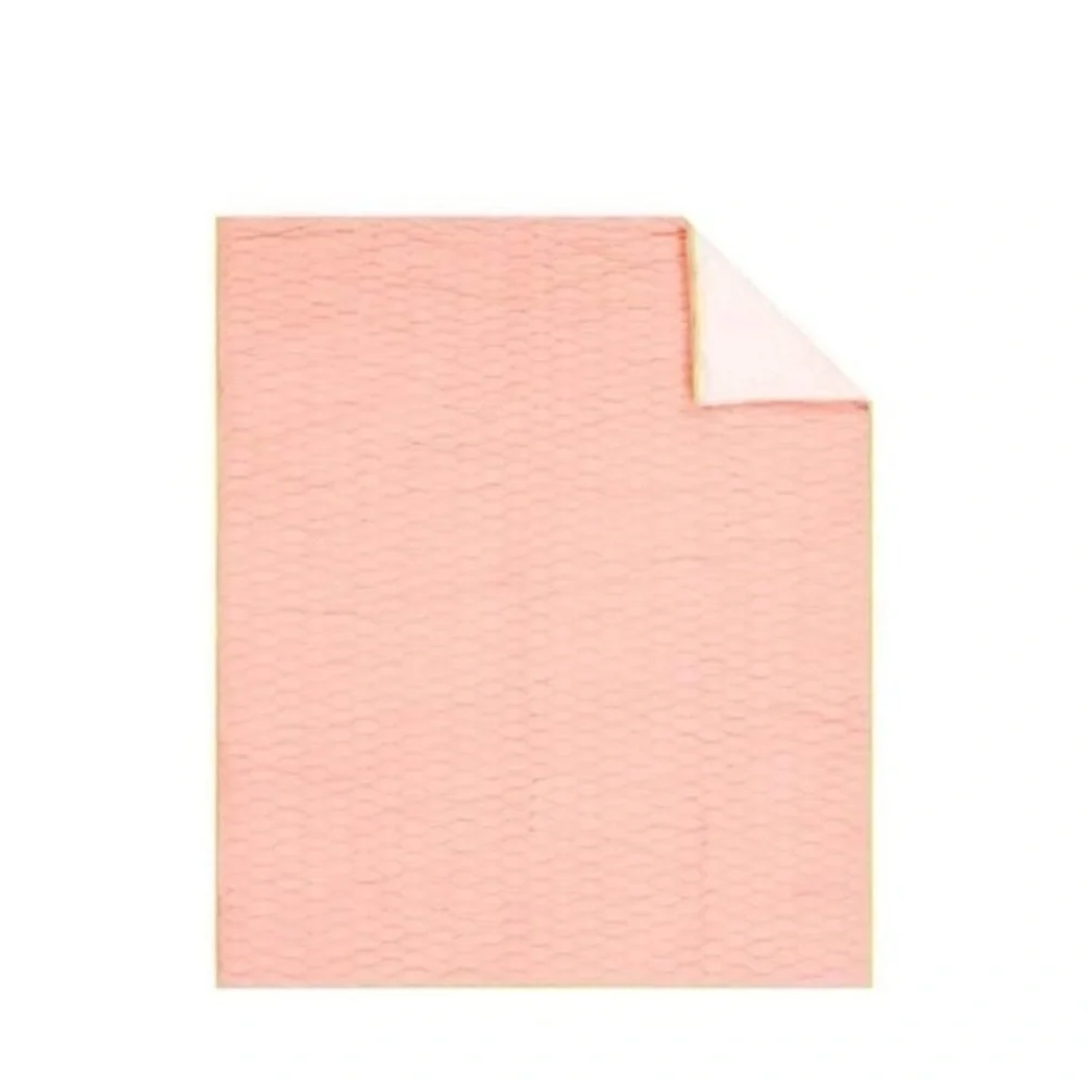 Lululemon Ivivva Pottery Barn‎ Teen Pink Quilted Puff Throw Blanket 50 x 60